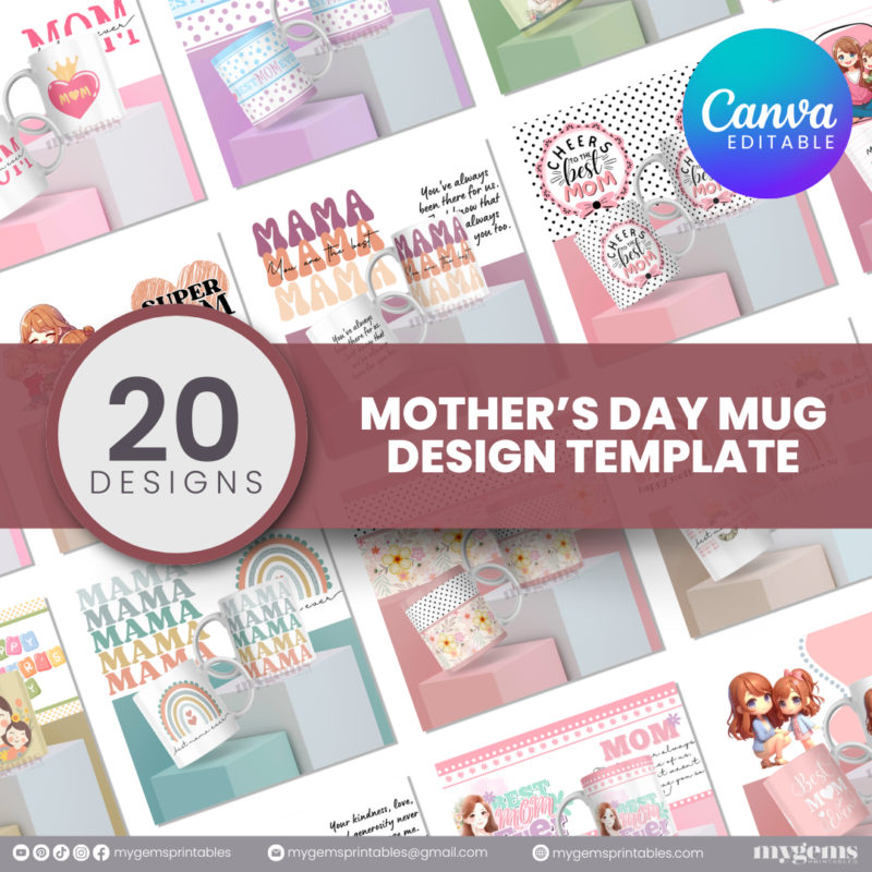 Mother's Day Template Bundle | Canva Editable - Image 3