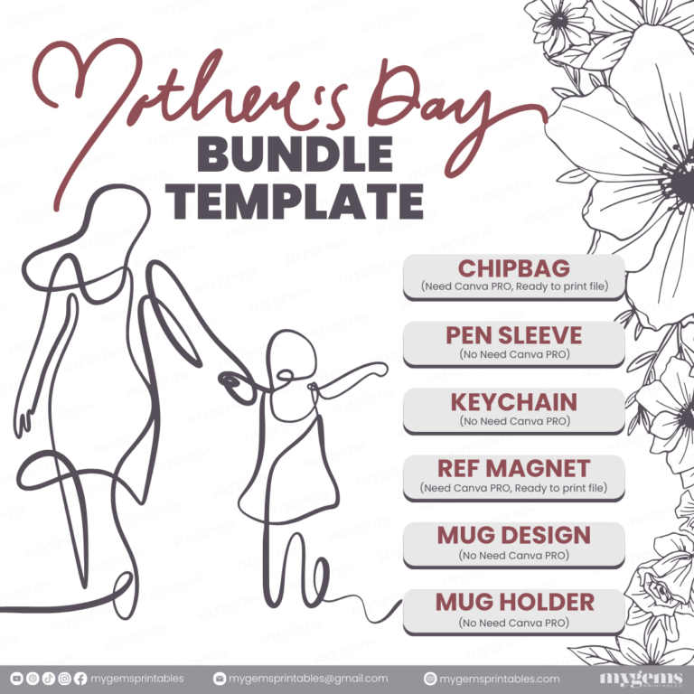 Mother's Day Template Bundle | Canva Editable