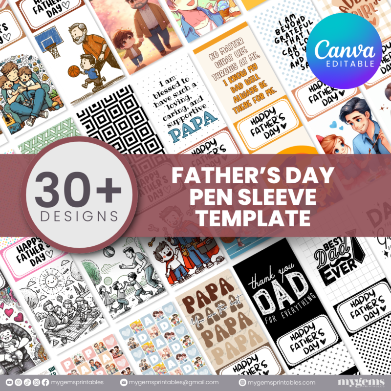 Father's Day Template Bundle | Canva Editable - Image 3