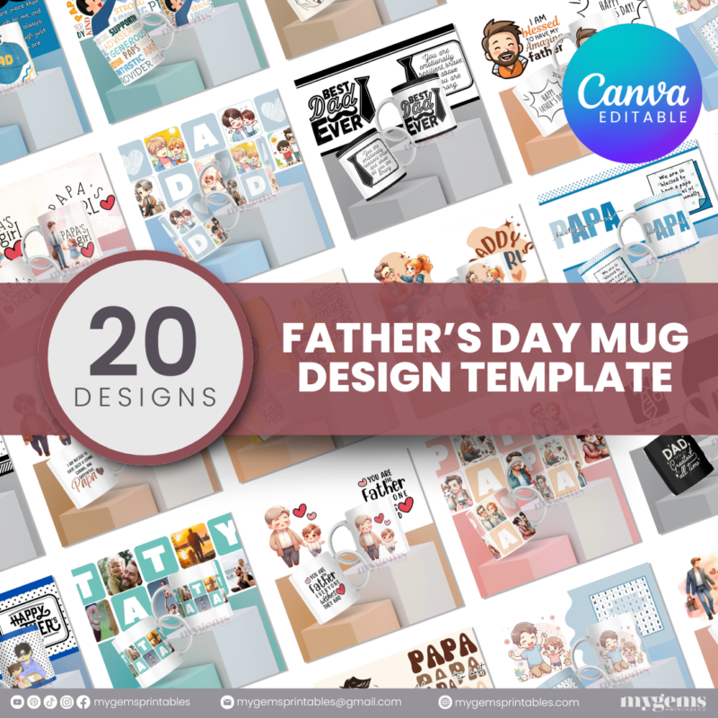 Father's Day Template Bundle | Canva Editable - Image 6