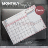 30 Designs | A4 Size Monthly Planner Template | Canva Editable - Image 12