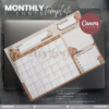 30 Designs | A4 Size Monthly Planner Template | Canva Editable - Image 19