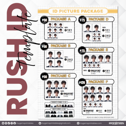 Rush ID Template | Canva Editable