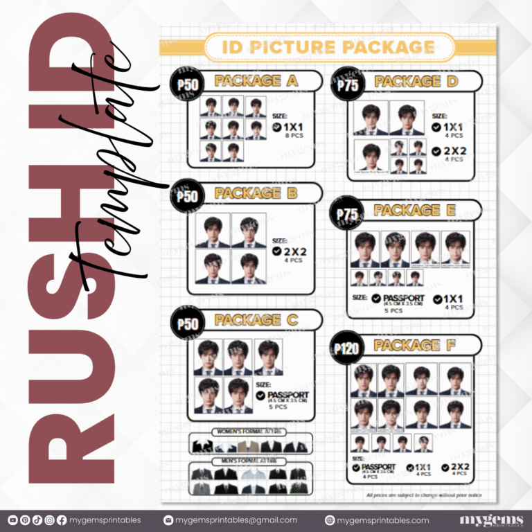 Rush ID Template | Canva Editable