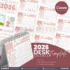 13 Designs | 2026 Desk Calendar Template | Canva Editable - Image 10