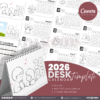 13 Designs | 2026 Desk Calendar Template | Canva Editable - Image 13