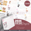 13 Designs | 2026 Desk Calendar Template | Canva Editable - Image 14
