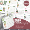 13 Designs | 2026 Desk Calendar Template | Canva Editable - Image 2