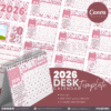 13 Designs | 2026 Desk Calendar Template | Canva Editable - Image 6
