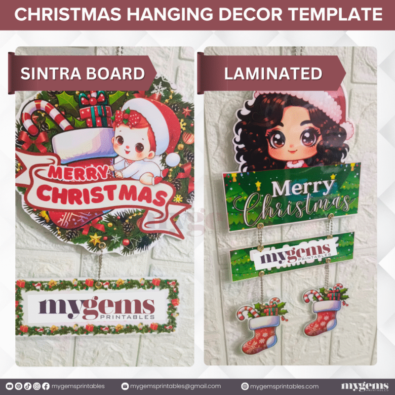 20 Designs | Christmas Hanging Decor Template | Canva Editable - Image 14