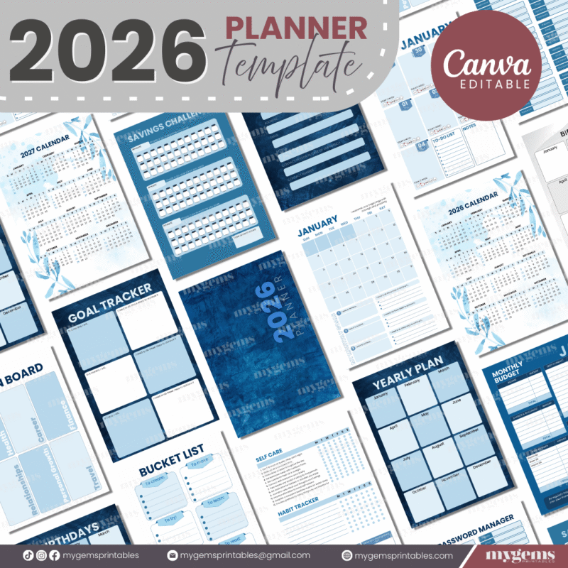 10 Designs | 2026 Planner Template (A5) | Canva Editable - Image 13