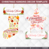 30 Designs | Christmas Hanging Decor Template | Canva Editable - Image 13