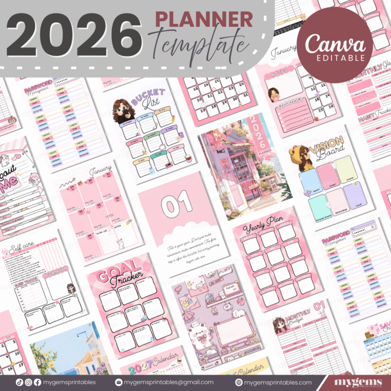 10 Designs | 2026 Planner Template (A5) | Canva Editable - Image 19