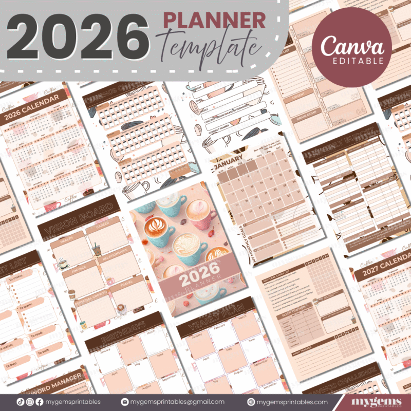 10 Designs | 2026 Planner Template (A5) | Canva Editable - Image 16
