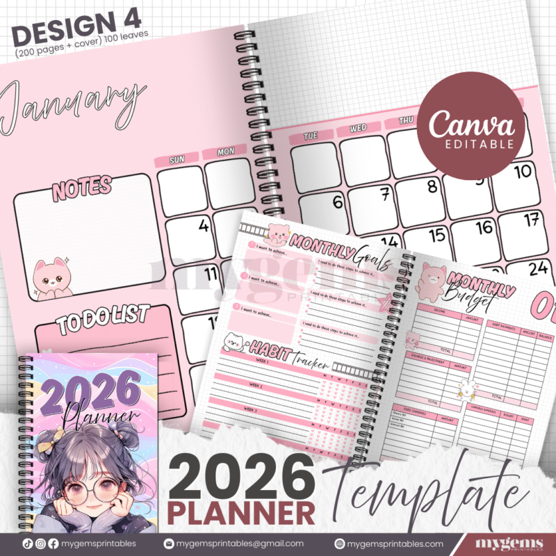 10 Designs | 2026 Planner Template (A5) | Canva Editable - Image 11