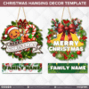 30 Designs | Christmas Hanging Decor Template | Canva Editable - Image 6