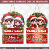 30 Designs | Christmas Hanging Decor Template | Canva Editable - Image 8