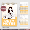 10 Designs | Duty Notes Designed for Medical Student or Clinical duty Template  | Canva Editable - Image 2