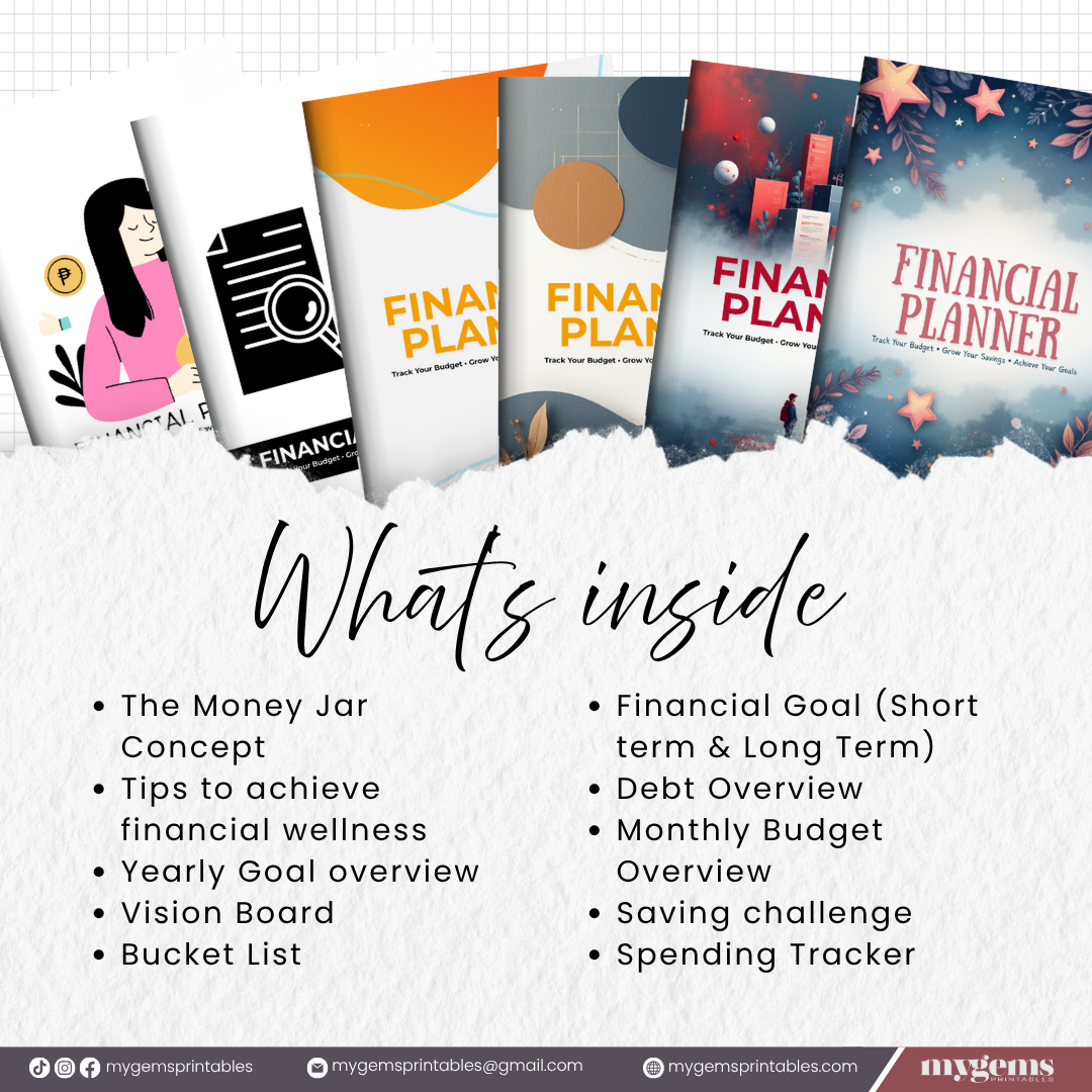 6 Designs | Financial Planner Template (A5) | Canva Editable - Image 2