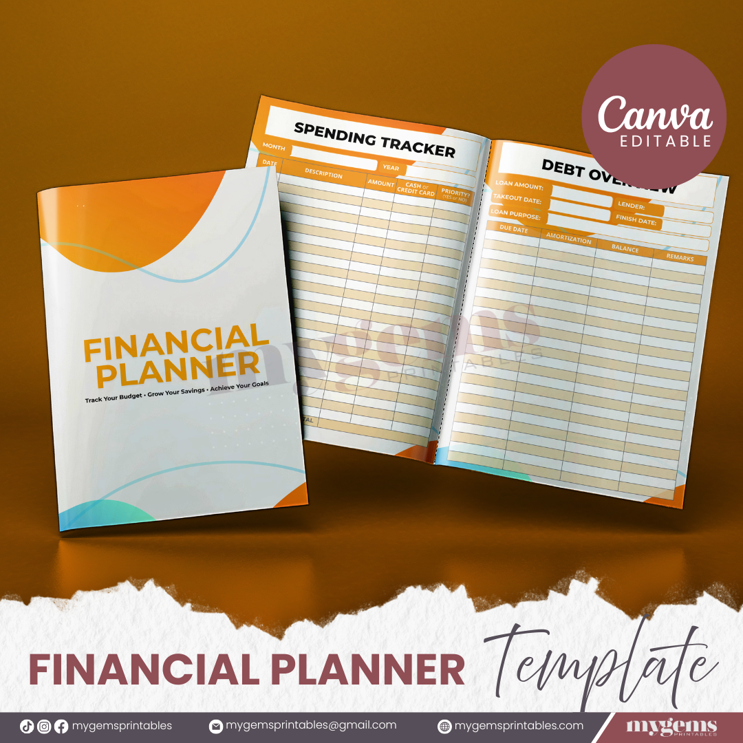 6 Designs | Financial Planner Template (A5) | Canva Editable - Image 7
