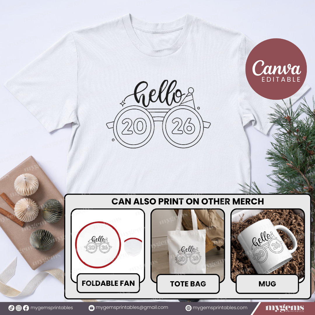 20 Designs | 2026 Tshirt Design Template | Canva PRO Editable - Image 16