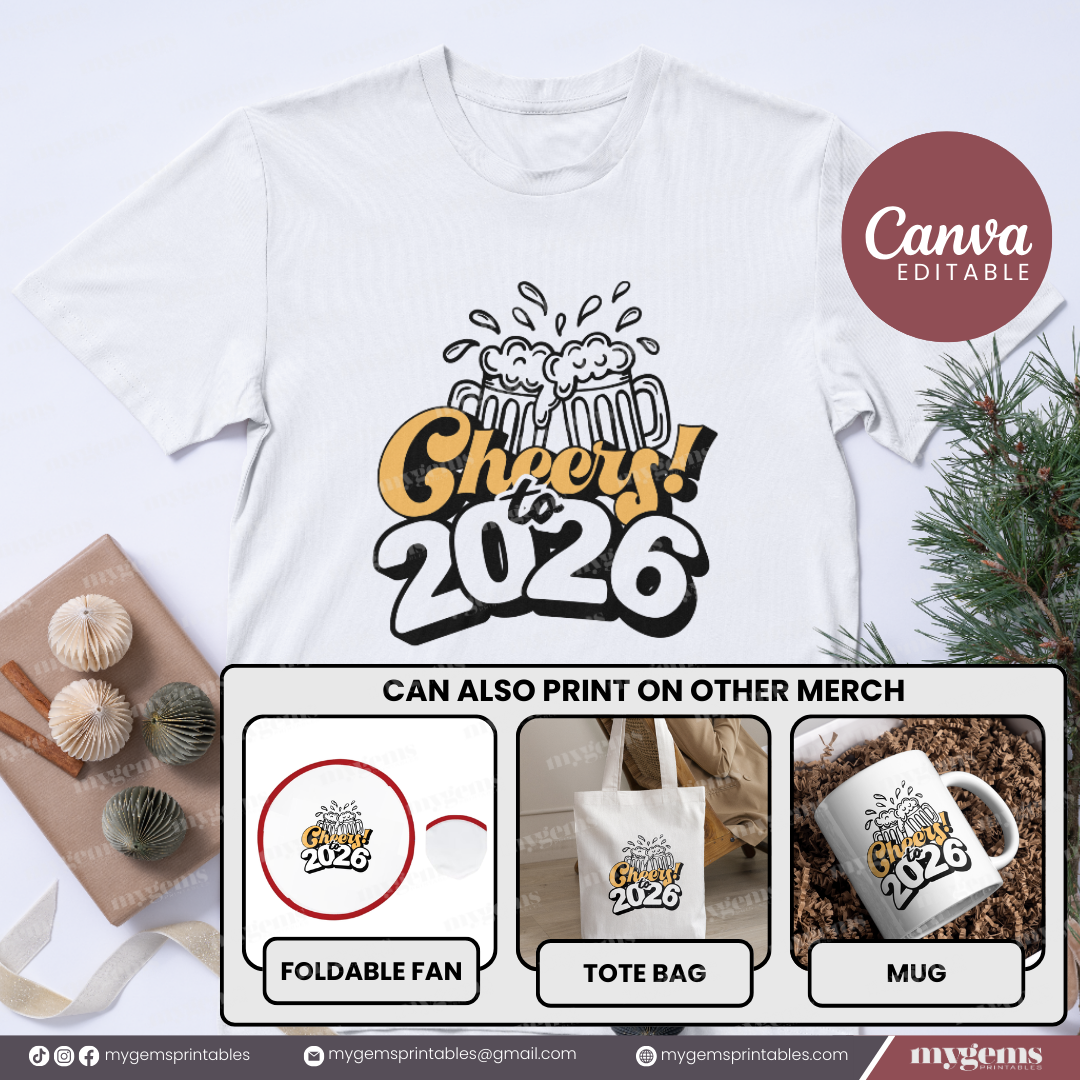 20 Designs | 2026 Tshirt Design Template | Canva PRO Editable - Image 17
