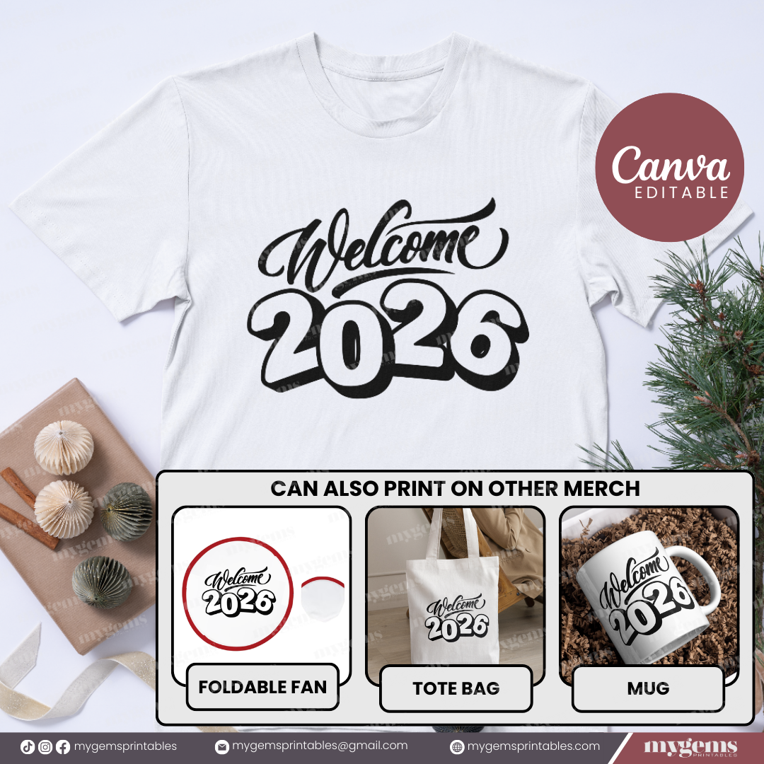 20 Designs | 2026 Tshirt Design Template | Canva PRO Editable - Image 18