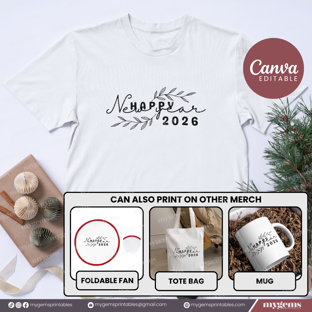 20 Designs | 2026 Tshirt Design Template | Canva PRO Editable - Image 19