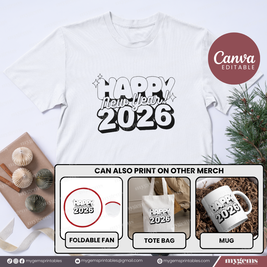 20 Designs | 2026 Tshirt Design Template | Canva PRO Editable - Image 20