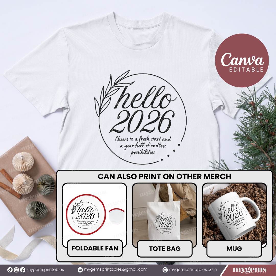 20 Designs | 2026 Tshirt Design Template | Canva PRO Editable - Image 21