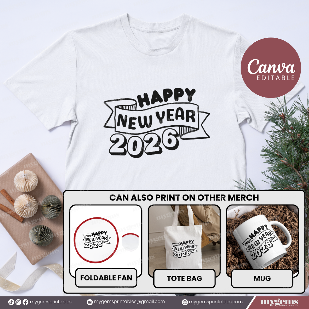 20 Designs | 2026 Tshirt Design Template | Canva PRO Editable - Image 23
