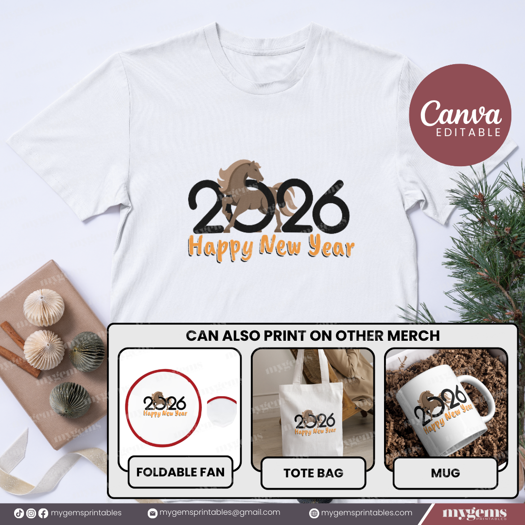 20 Designs | 2026 Tshirt Design Template | Canva PRO Editable - Image 2