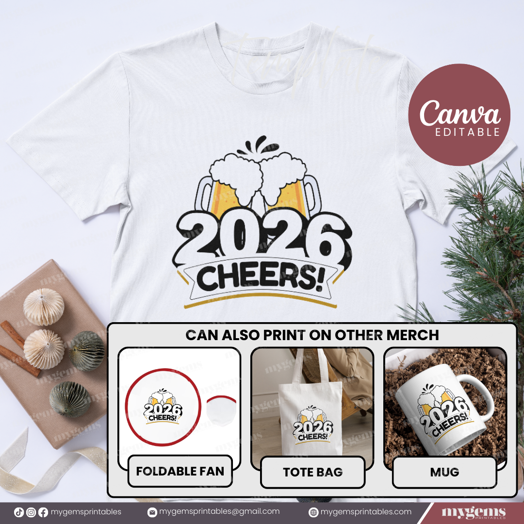 20 Designs | 2026 Tshirt Design Template | Canva PRO Editable - Image 8