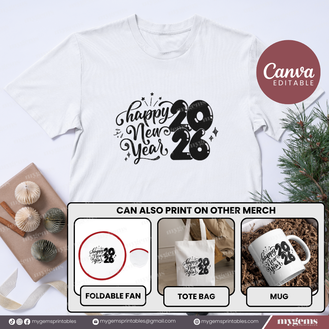 20 Designs | 2026 Tshirt Design Template | Canva PRO Editable - Image 5