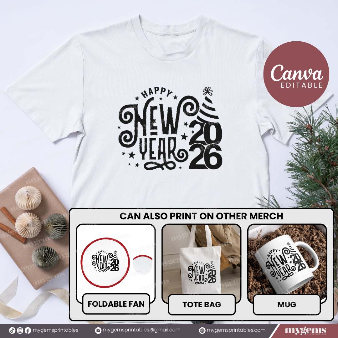 20 Designs | 2026 Tshirt Design Template | Canva PRO Editable - Image 6