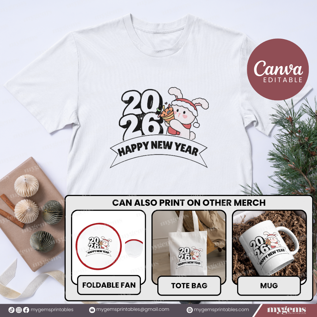20 Designs | 2026 Tshirt Design Template | Canva PRO Editable - Image 7