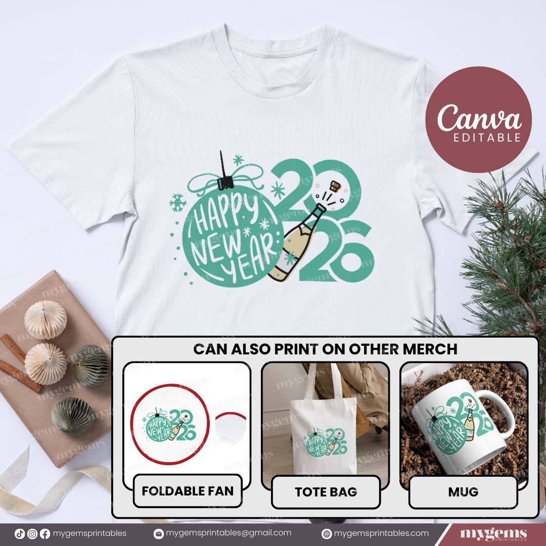20 Designs | 2026 Tshirt Design Template | Canva PRO Editable - Image 9