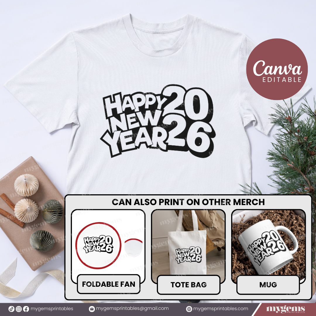 20 Designs | 2026 Tshirt Design Template | Canva PRO Editable - Image 13