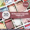 30 Designs | Christmas Themed Scratch-it Board | Canva Editable Template | A4 Size