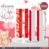 20 Designs | Valentine Themed Pen Box Template | Canva Editable | Ready to Print PDF A4 Size - Image 12