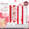 20 Designs | Valentine Themed Pen Box Template | Canva Editable | Ready to Print PDF A4 Size - Image 17