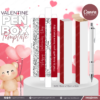 20 Designs | Valentine Themed Pen Box Template | Canva Editable | Ready to Print PDF A4 Size - Image 19