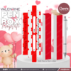 20 Designs | Valentine Themed Pen Box Template | Canva Editable | Ready to Print PDF A4 Size - Image 5