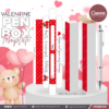 20 Designs | Valentine Themed Pen Box Template | Canva Editable | Ready to Print PDF A4 Size - Image 9