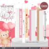 20 Designs | Valentine Themed Pen Box Template | Canva Editable | Ready to Print PDF A4 Size - Image 10